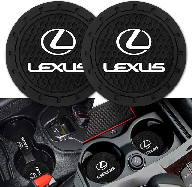 BFIVEANTE Car Cup Holder Coaster for Lexus ES350 GS350 GS300h GS450h is300 es350 ls460 rx350 NX300h Silicone Cupholder Coaster,Car Interior Accessories,2.76 Inch 2 Pieces - Image 1